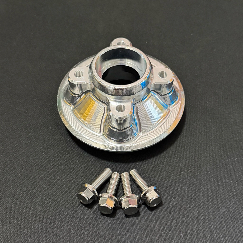 Cùi dĩa nhôm nguyên khối lắp Wave110/S110/Fuled/Blade + 4 ốc salaya mẫu Thái V3 - lắp đặt như zin