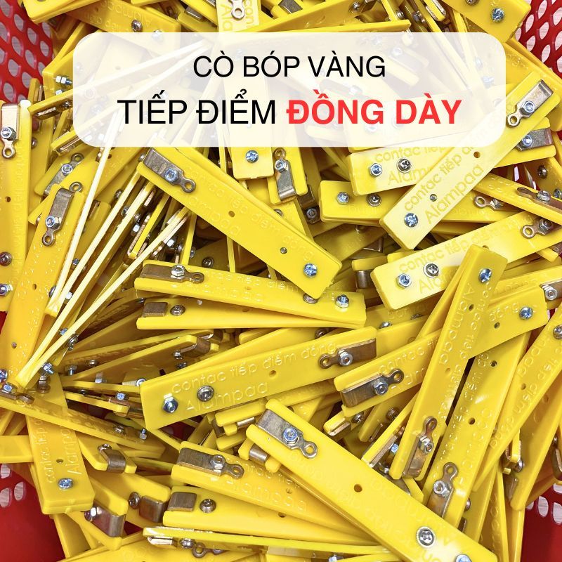 Cò Bóp Vàng ALAMPAA Nhựa PC Dẻo Tiếp Điểm Đồng DẦY - Dài 100mm- Linh kiện QUỲNH DIỄN