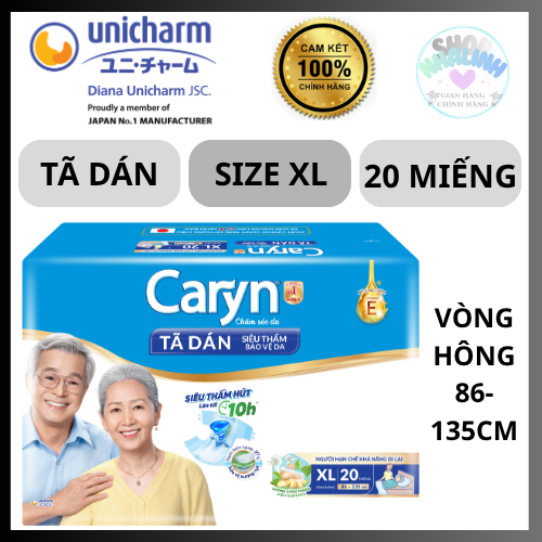 Tã Dán Người Lớn Caryn Size XL 20 Miếng
