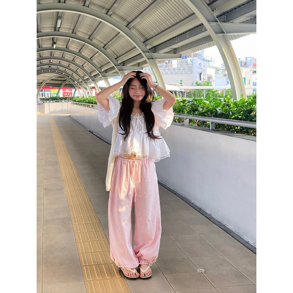 Summer Pants - 𝐄𝐢𝐠𝐡𝐭𝐞𝐞𝐧 𝐀𝐠𝐚𝐢𝐧ミ★ Quần ống rộng cách điệu thời trang nữ