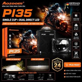 Trợ Sáng Aozoom π35, Đèn Led Motor EXTRA LIGHTS Pi35 Aozoom Nhiệt Màu 5500K - Bảo Hành 2 Năm