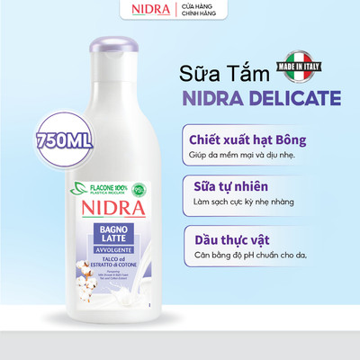 Sữa Tắm Nidra 750ml – Da Mềm Mại, Dưỡng Trắng, Mịn màn Hương Phấn Ngọt Ngào Dễ Chịu 750ml