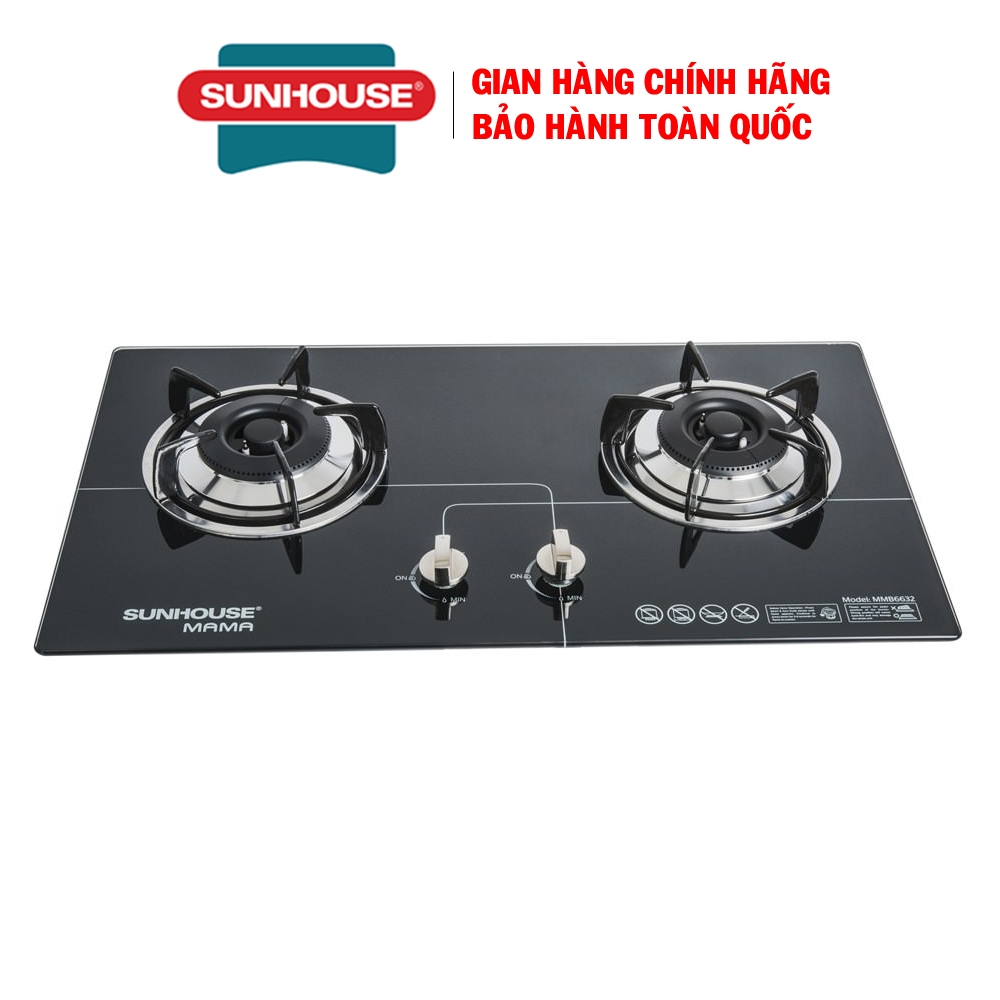 Bếp gas âm kính SUNHOUSE MAMA MMB6632 - Hàng chính hãng, Bảo hành 24 tháng