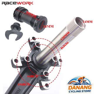 Đùi Đĩa Rỗng Xe Đạp MTB 1 Tầng RACEWORK XT | Giò Dĩa MTB, Trục Rỗng, Nhôm Bền Nhẹ
