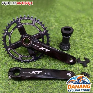 Đùi Đĩa Rỗng Xe Đạp MTB 1 Tầng RACEWORK XT | Giò Dĩa MTB, Trục Rỗng, Nhôm Bền Nhẹ