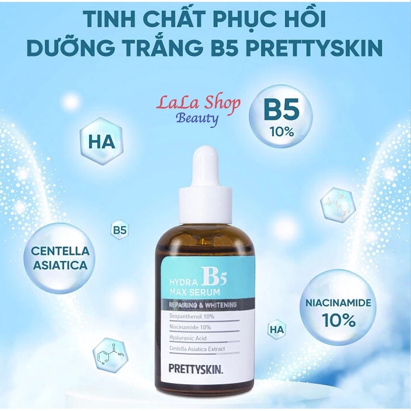 Serum B5 Prettyskin Phục Hồi Dưỡng Trắng Da 50ml - Cấp Ẩm Làm Dịu Phù Hợp Da Dầu Da Thường