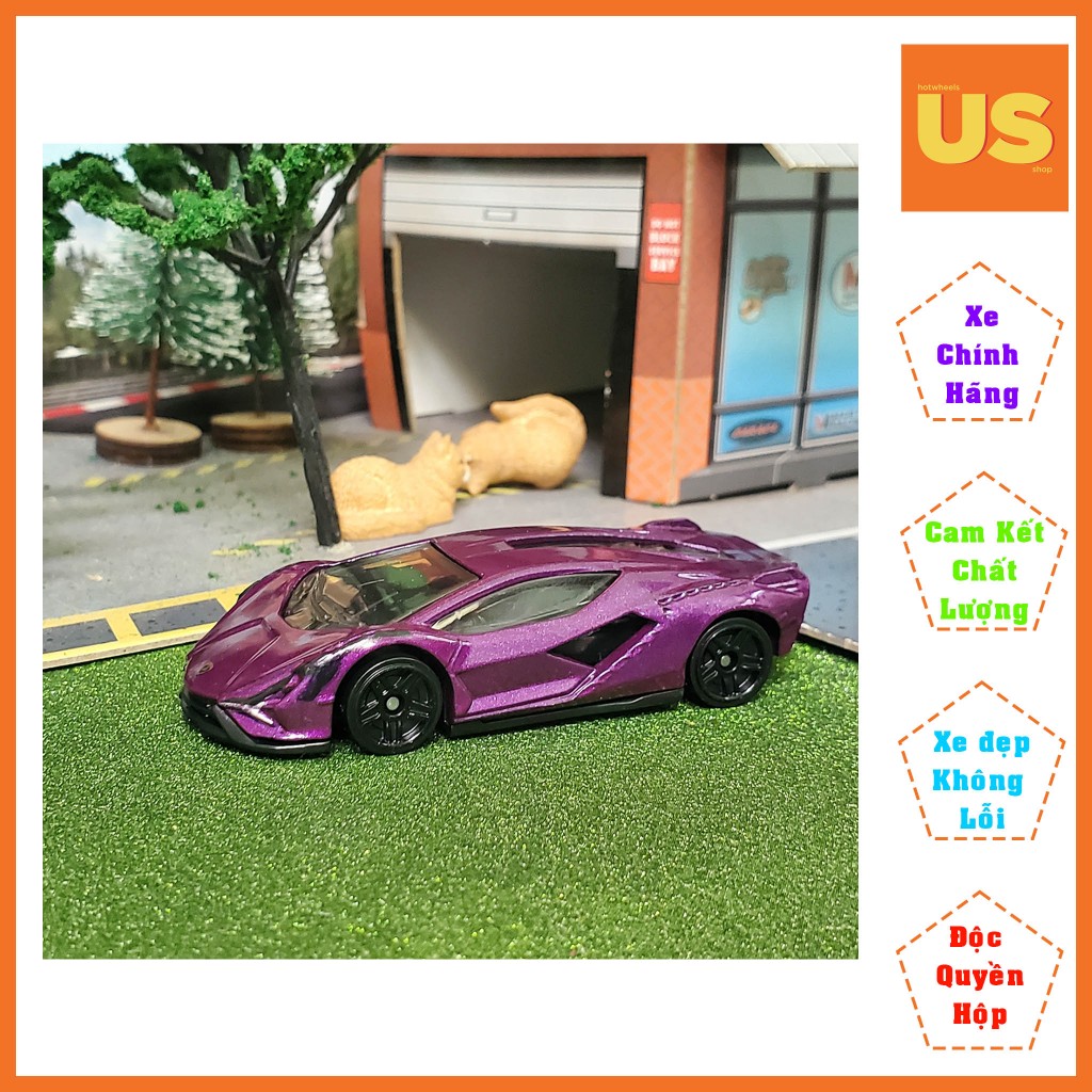 Xe Mô Hình Hot Wheels Lamborghini Sian FKP37 Độc Quyền Hộp 9, 10 – Chính Hãng US (Không Card) Multi-
