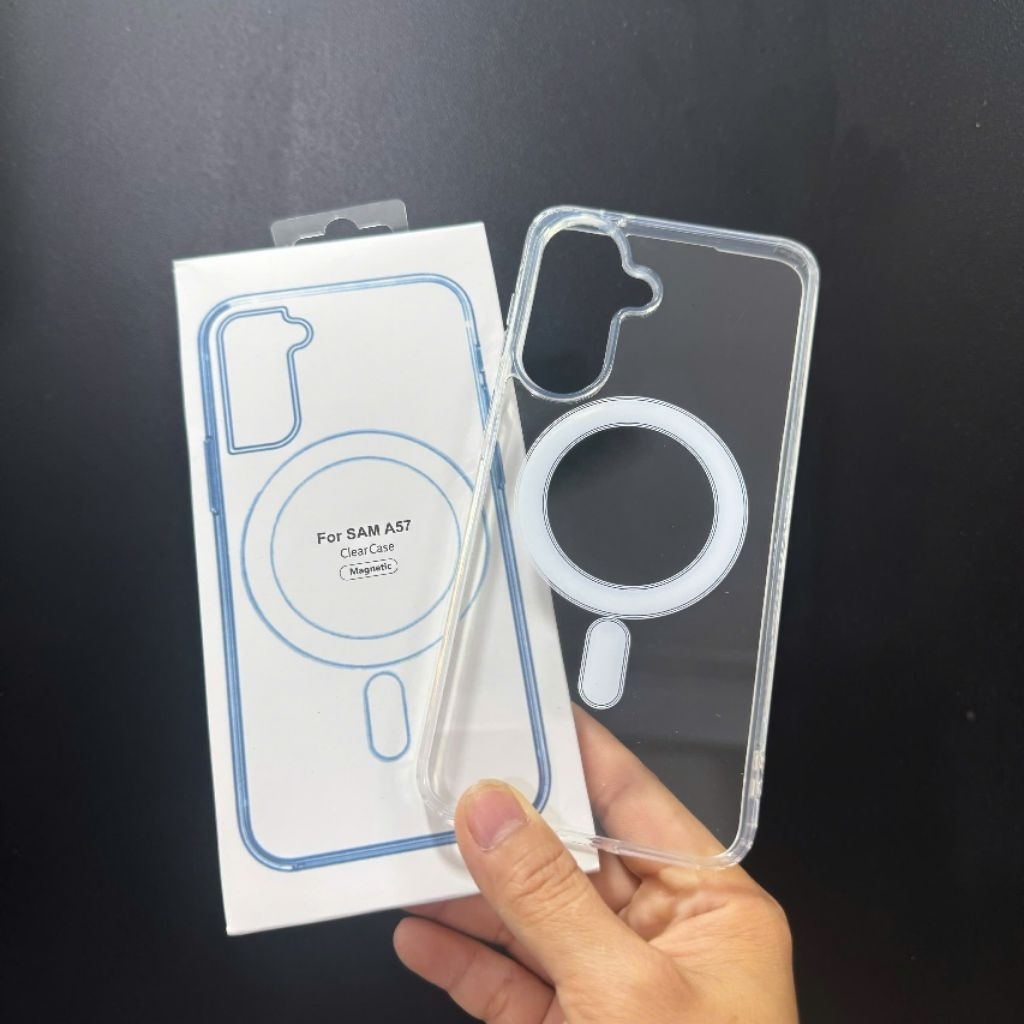 Ốp lưng trong suốt cho samsung A57 ốp hỗ trợ sạc không dây siêu đẹp