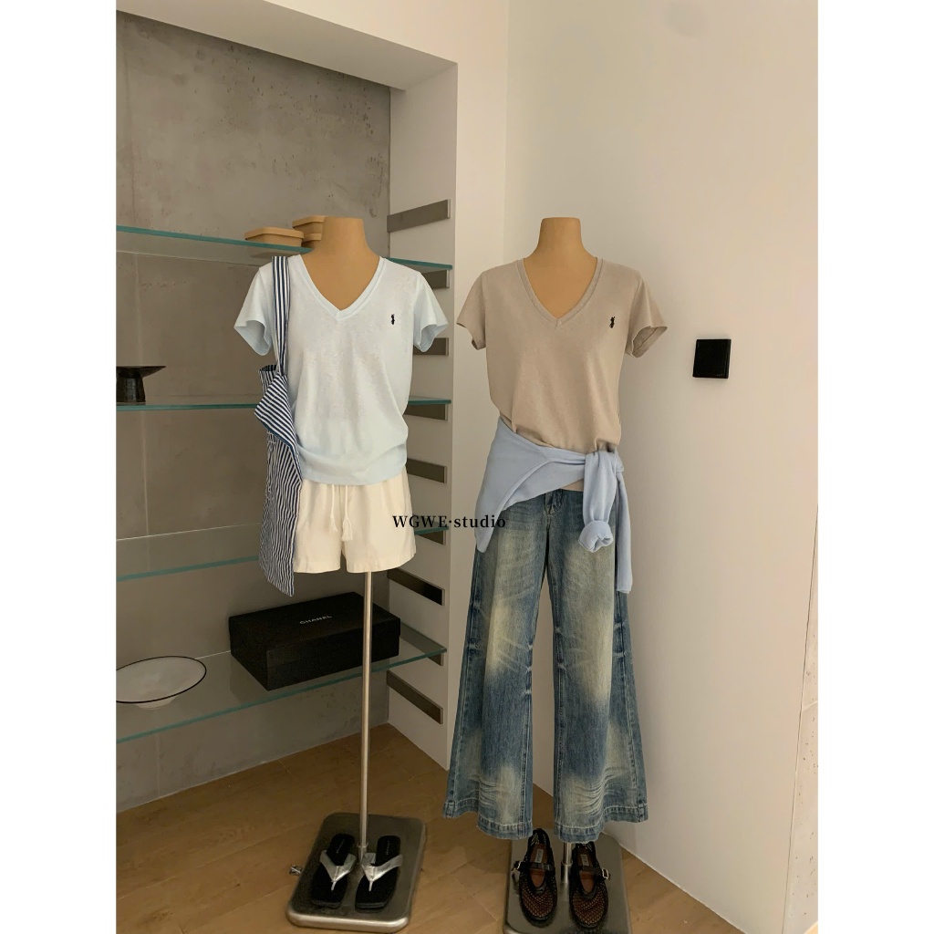 Áo cổ tim RL WG.WE W9158 Laneko 6 màu | BigBuy360 - bigbuy360.vn