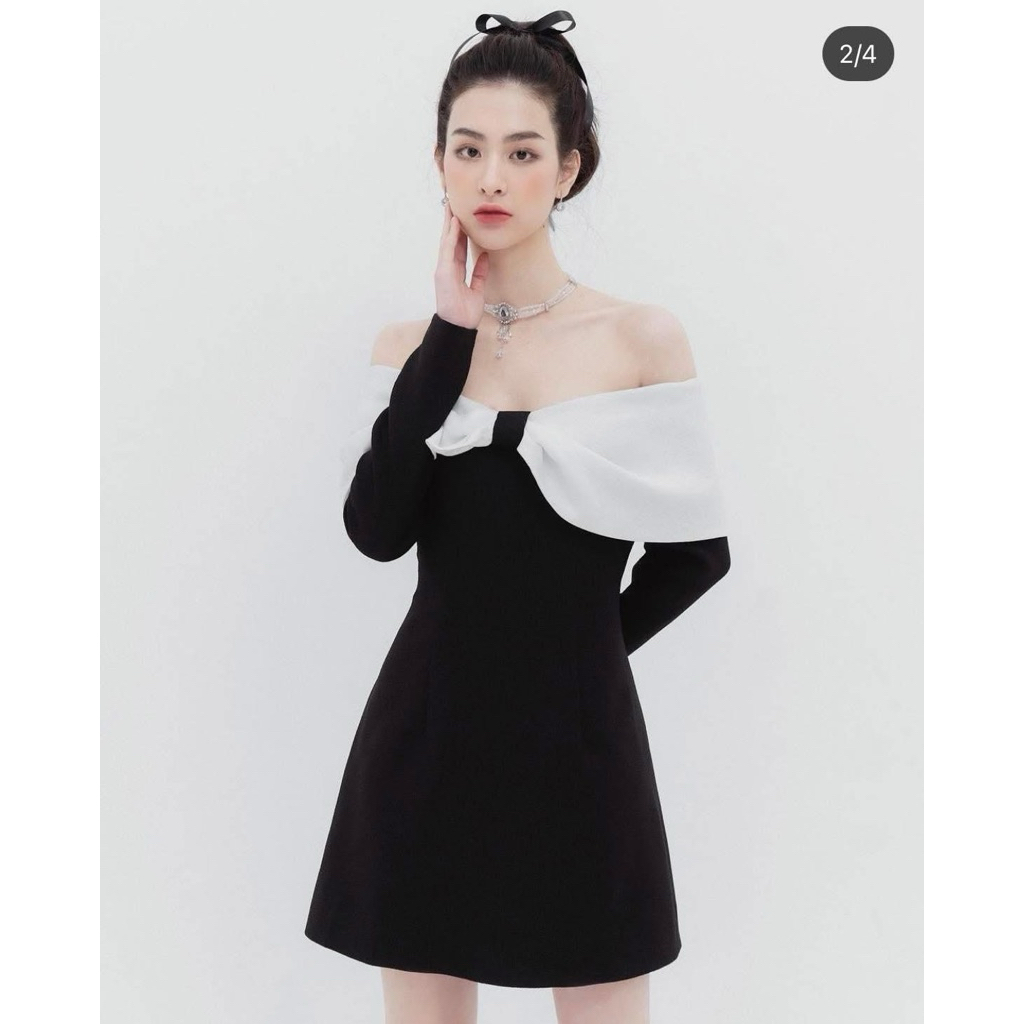 Đầm tweed trễ vai của shop Joie des roses