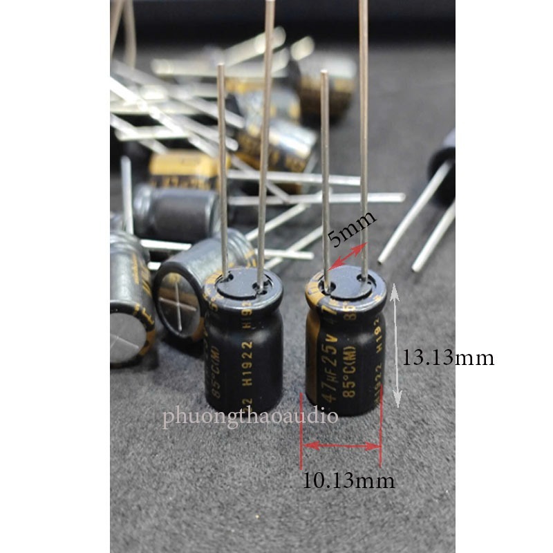 Tụ Nichicon Muse KZ 47uf 25V, Nichicon FW 100uf 25V; Tụ phân cực 47uf 25v, 100uf 25v