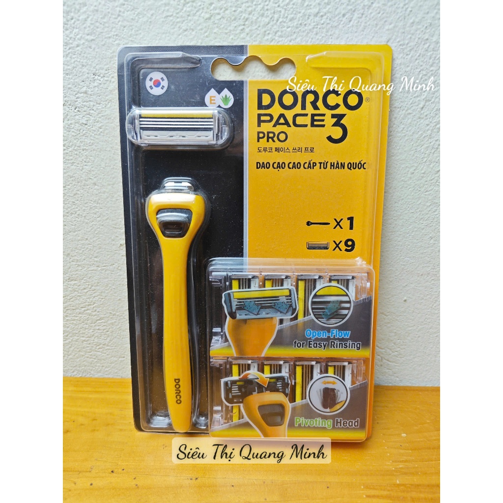 Dorco Pace 3 Pro Dao Cạo Râu 3 Lưỡi Cao Cấp Hàn Quốc
