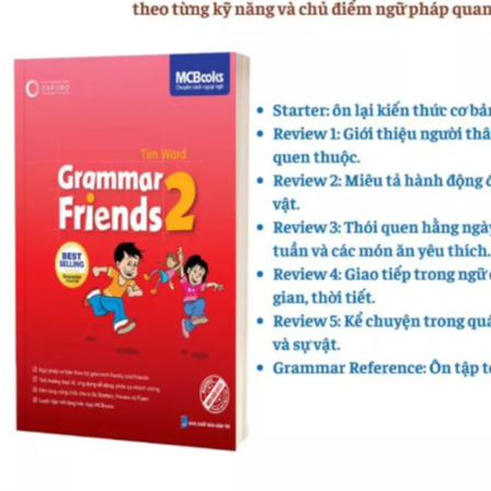 Sách - Grammar Friends 2 - Tài liệu học Tiếng Anh chuẩn quốc tế Tiểu học và THCS - MC