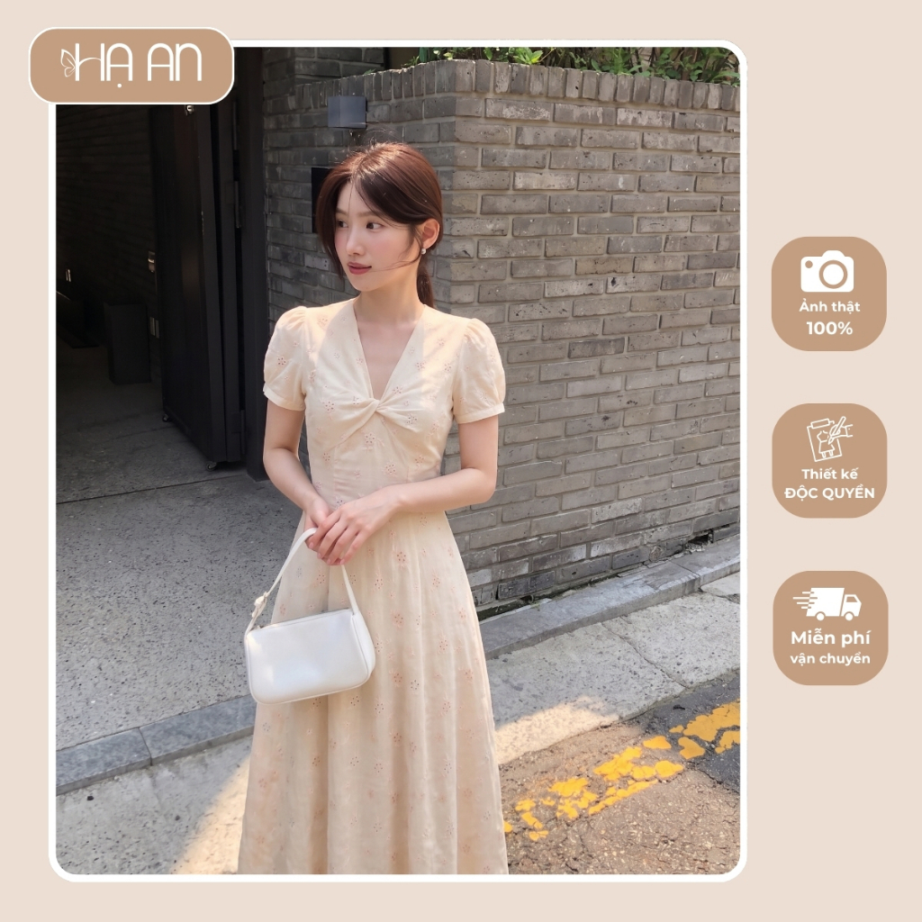 HẠ AN - Váy "Mộc Miên" (CÓ BIGSIZE) dáng dài, đầm nữ thiết kế tiểu thư thanh lịch