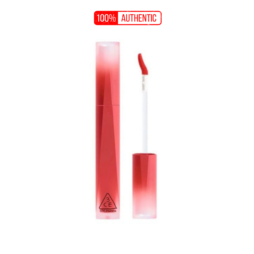 Son Kem Lì 3CE Velvet Lip Tint Plush 09 Childlike 4g Fullbox Son Nhung Mịn Màu Đỏ Cam Tươi