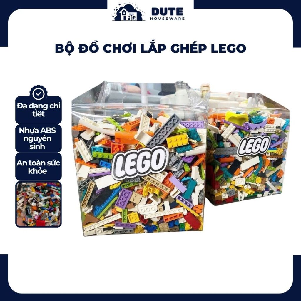 Bộ đồ chơi lắp ghép lego DUTE HOUSEWARE phát triển trí tuệ, thỏa sức sáng tạo cho bé - trọng lượng t