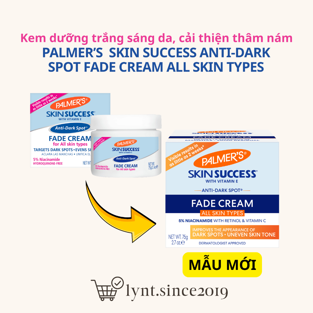 [Bill US] Kem dưỡng trắng sáng da, cải thiện thâm nám Palmer's Skin Success Anti-Dark Spot Fade Crea