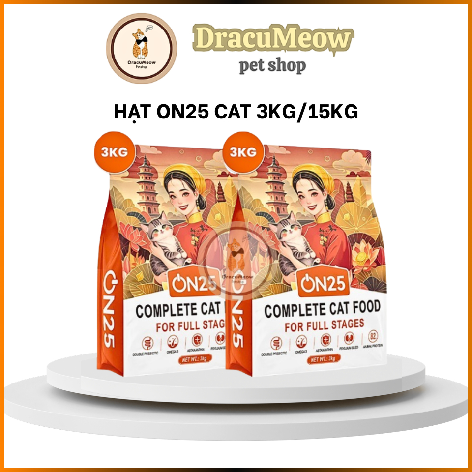 (Seal 3kg / 15kg) Hạt CAT'S ON ON25 CAT cho mèo mọi lứa tuổi giá rẻ - CATSON CAT ON
