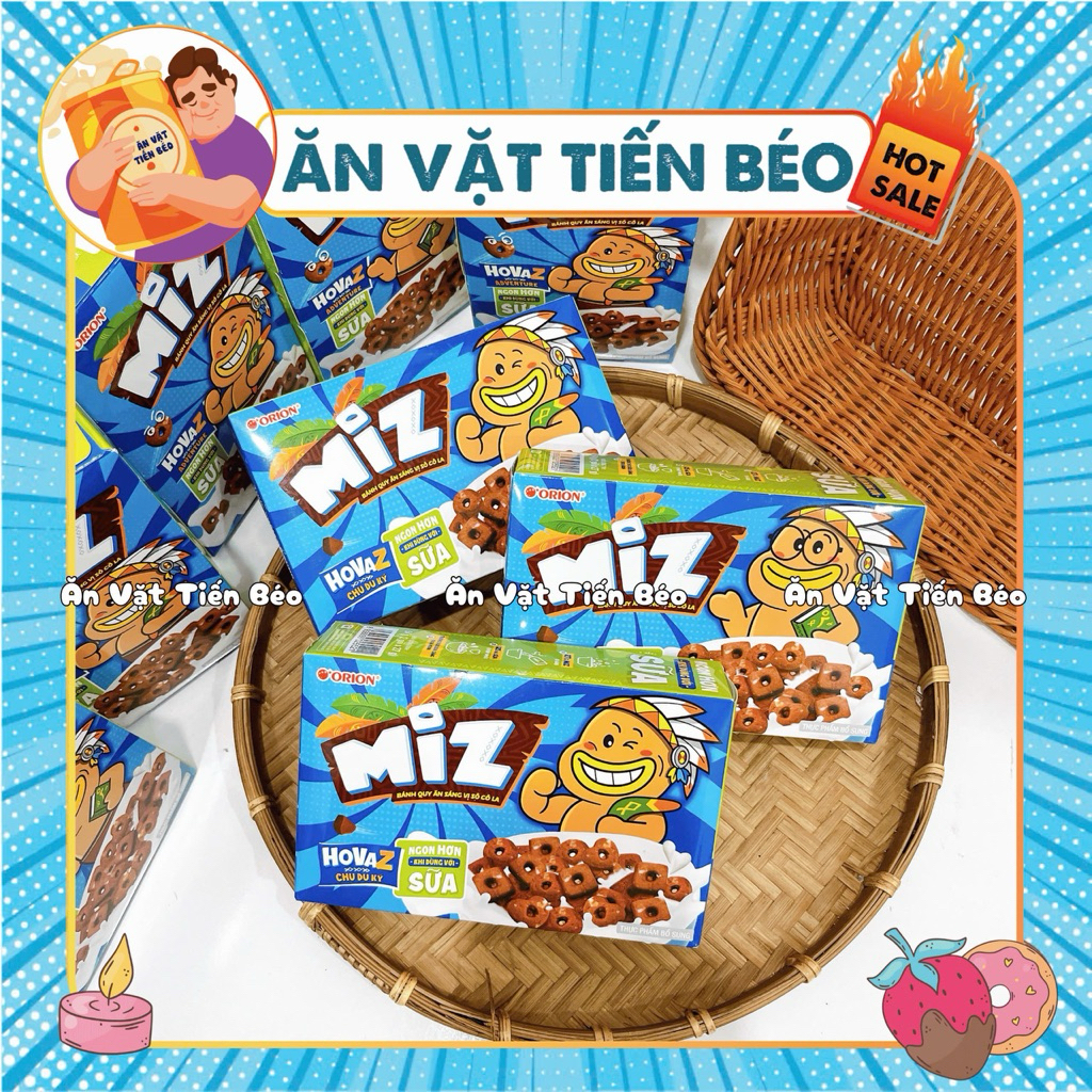 Bánh Quy Socola Miz Orion [Hộp 54g], Bánh Quy Ăn Sáng Orion Toonies