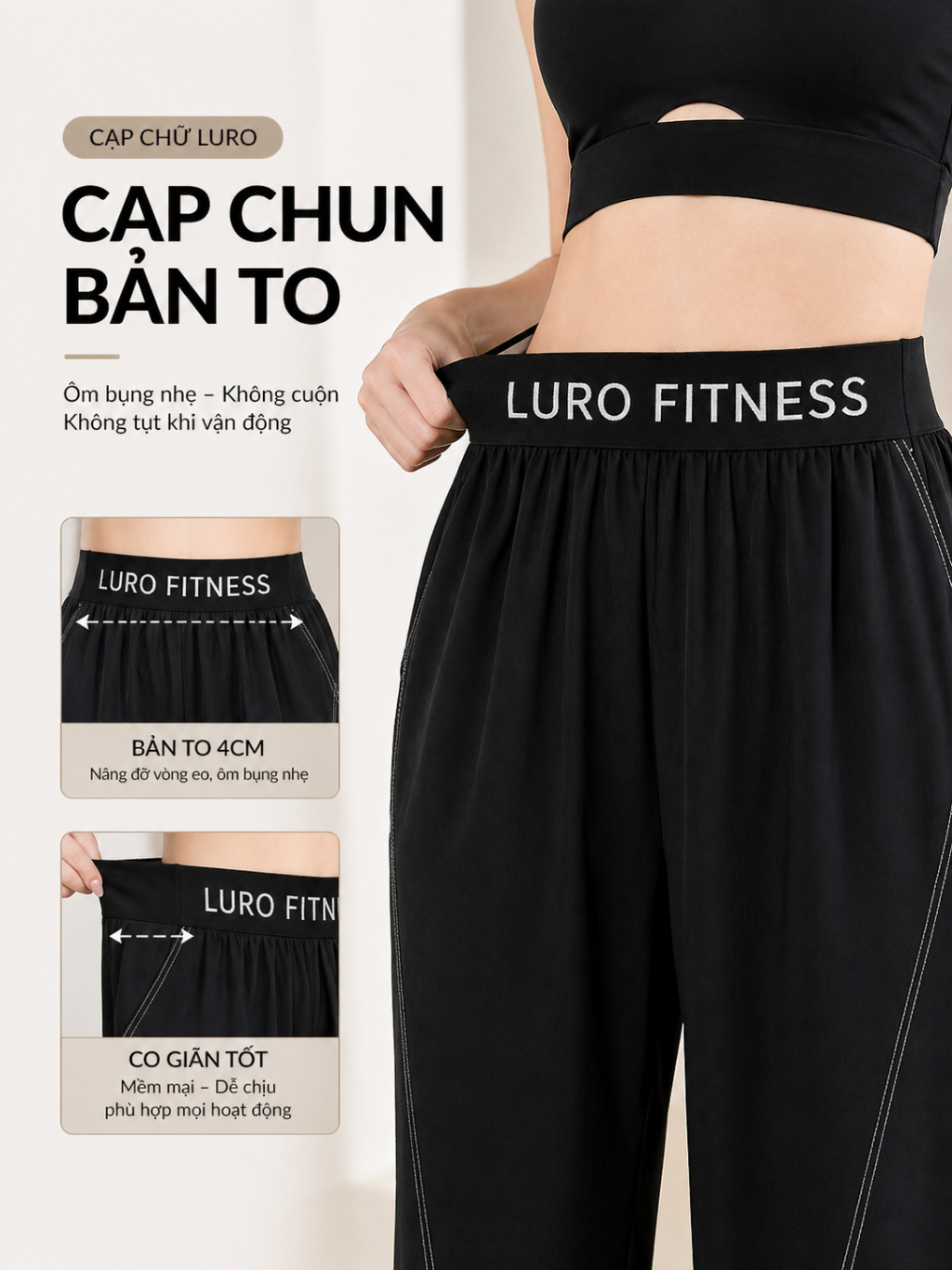 Q107 — Quần thể thao nữ ống rộng 3
