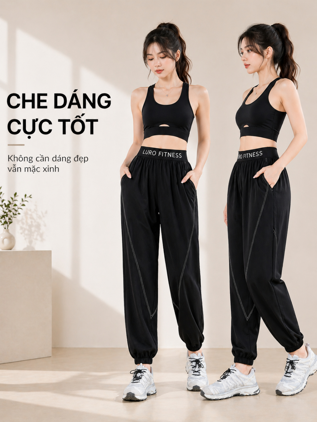 Q107 — Quần thể thao nữ ống rộng 5