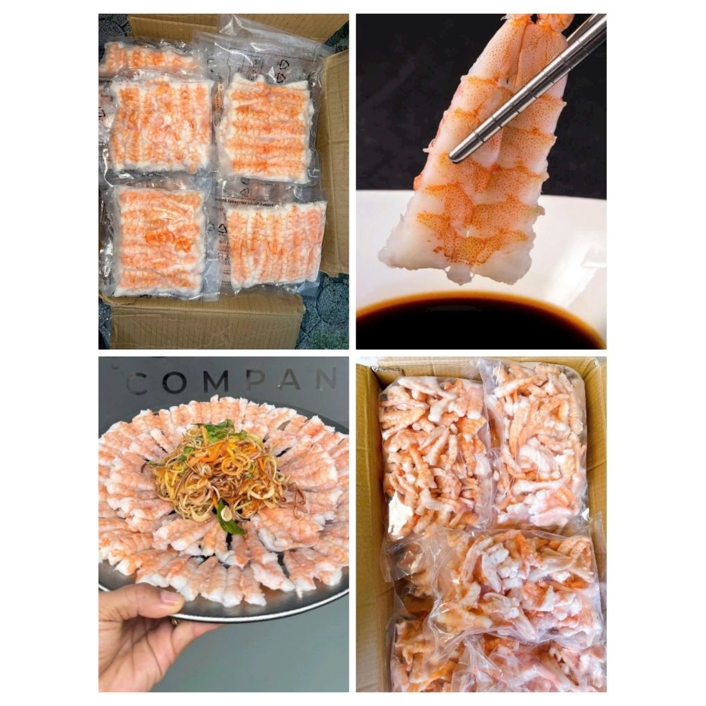 TÔM SUSHI hàng xuất dư. Gói 1kG (giao hoả tốc)