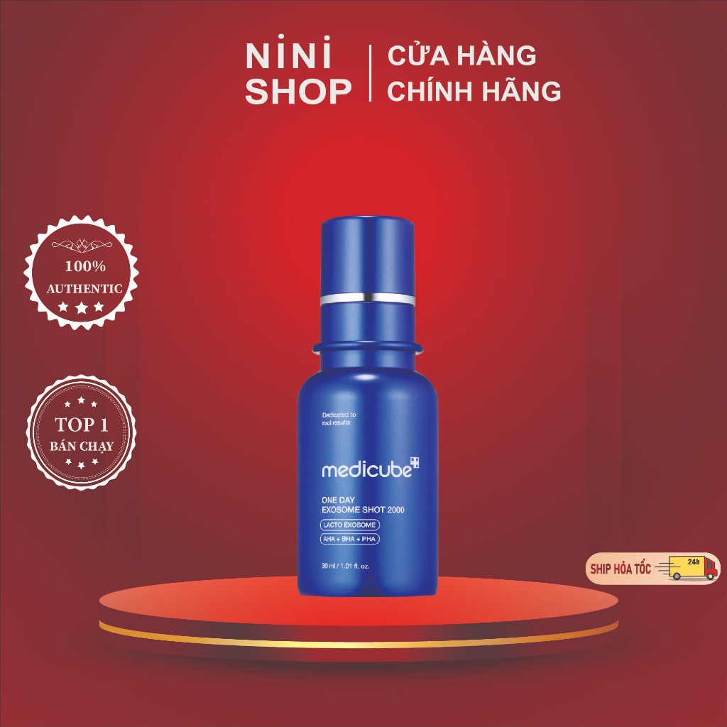 Serum thu nhỏ lỗ chân lông tế bào gốc vi kim Medicube One Day Exosome Shot Pore Ampoule 2000 30ml - 