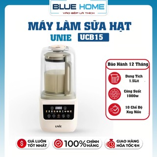 Máy Làm Sữa Hạt UNIE UCB15, Nắp Chụp Chống Ồn 1.5Lit - 1350w, Hàng CHính Hãng