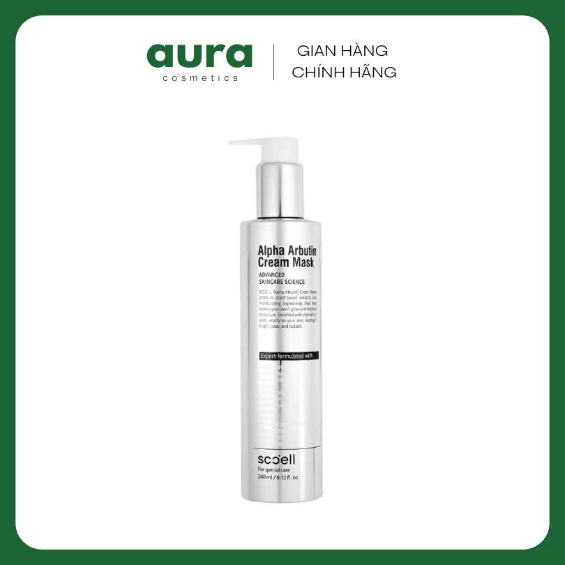 Mặt Nạ Dưỡng Sáng SCCELL Alpha Arbutin Cream Mask 240ml