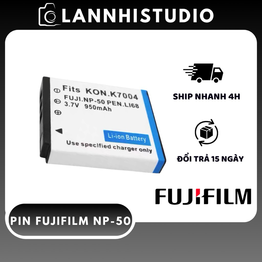Pin Fujifilm NP-50 Cho Fujifilm X10, X20, F50fd, F100fd, F200EXR, XP150, XP170 - Pin Fuji NP50 Thay 
