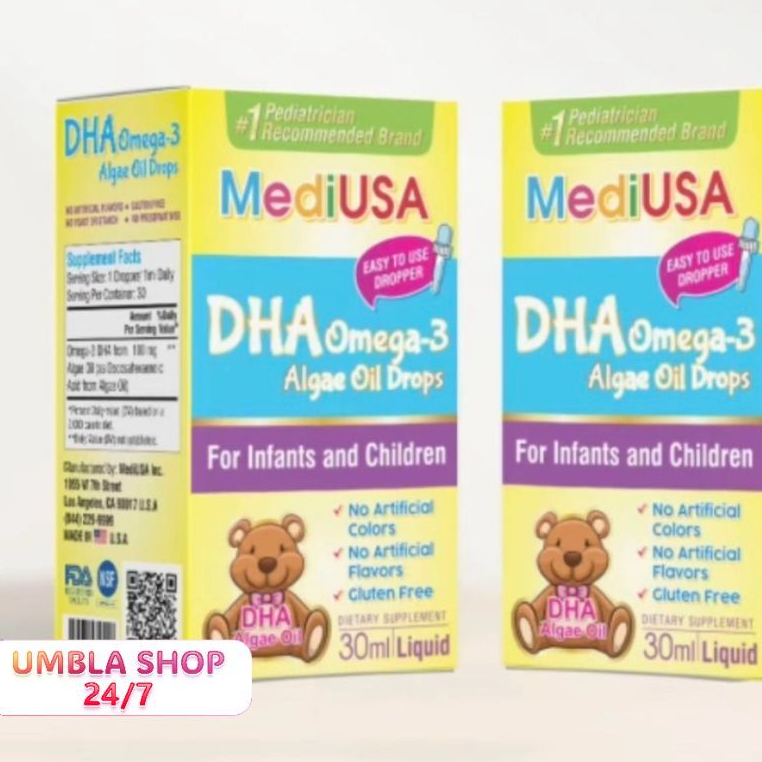DHA OMEGA-3 ALGAE OIL Drops DHA từ tảo biển 🌿 bổ não, sáng mắt cho bé yêu 👶 Không chất bảo quản, khô