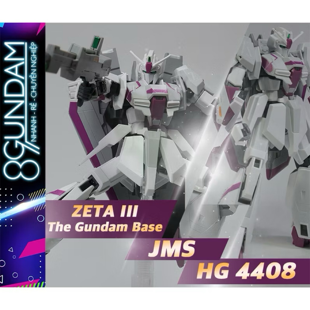 Mô Hình Lắp Ráp JMS ZETA 3 HG Z GUNDAM ASPROS Kèm Base Decal 4408