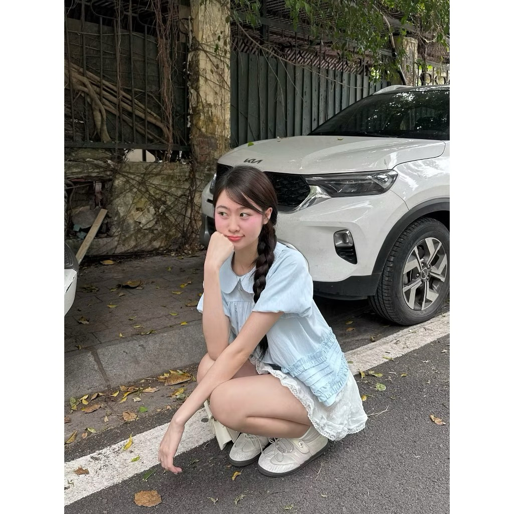 Áo Cổ Sen Tay Bồng Bèo Dưới Xếp Ly A860 KENCO Thời Trang Nữ | BigBuy360 - bigbuy360.vn