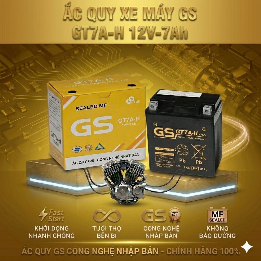 Phụ Tùng Đèn xe máy GS GT7A-H Dùng cho các dòng xe SH Ý, DyLan, Vespa,SCR,...