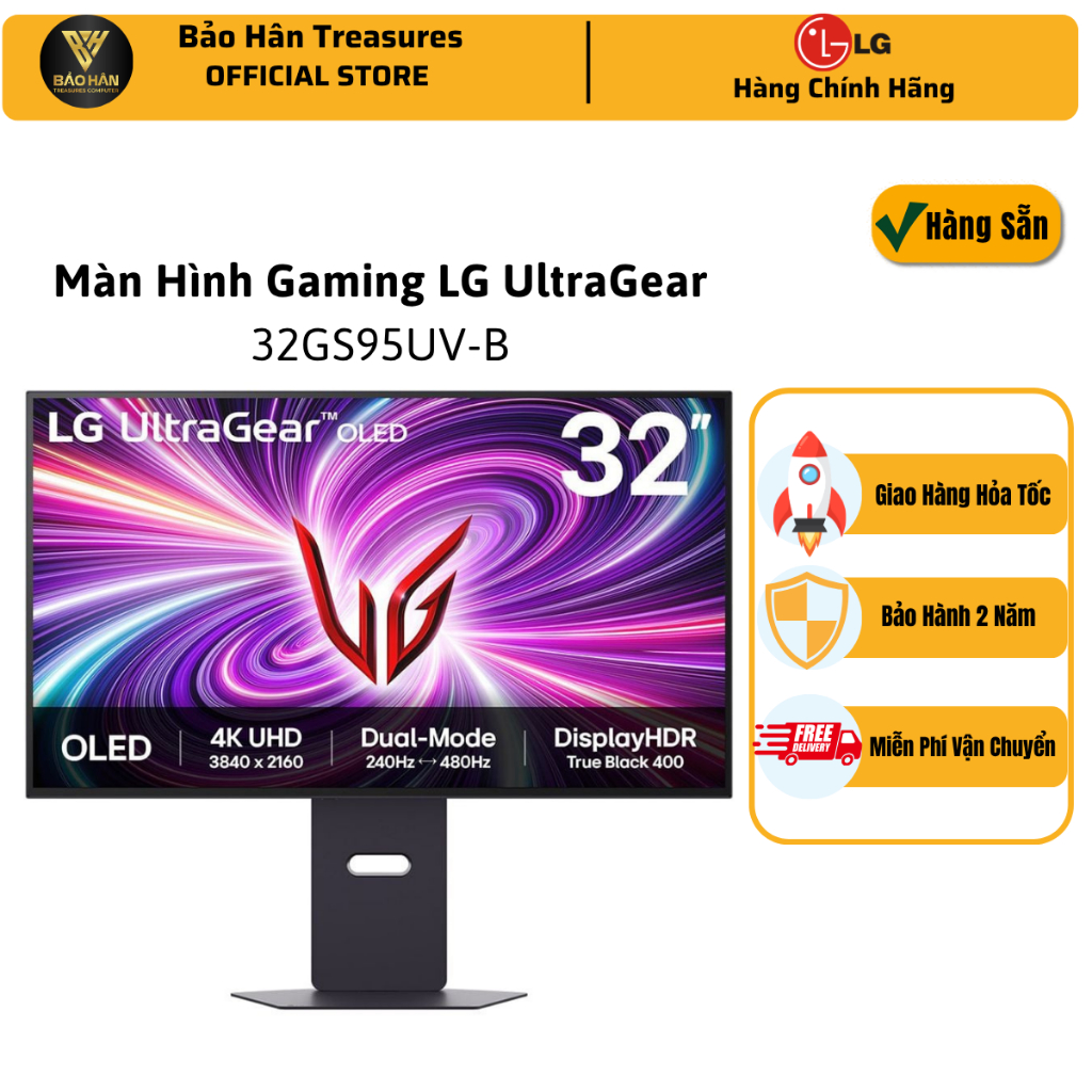 Màn Hình Gaming LG UltraGear 32GS95UV-B ( 31.5 inch - OLED - 4K - 240Hz - 0.03ms ) - Hàng Chính Hãng