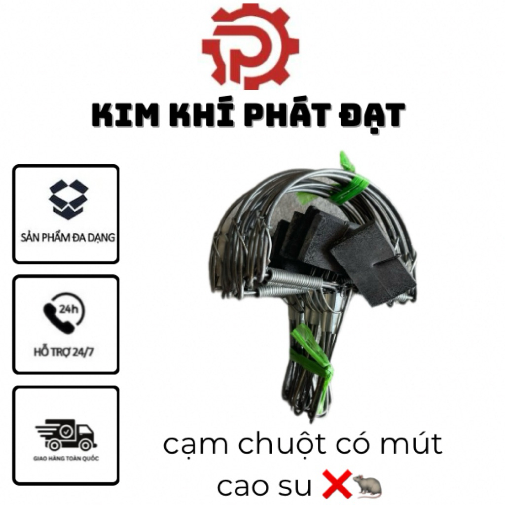Cạm Bẫy Chuột Lò Xo Inox có mút cao su