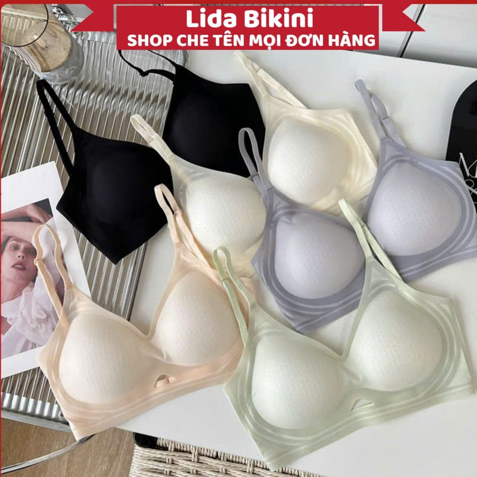 Áo Lót Nữ Áo Bra Đúc Su Đệm Dày Không Gọng Dây Lưng Mảnh Thoáng Mát Không Lộ Viền Mẫu AL105