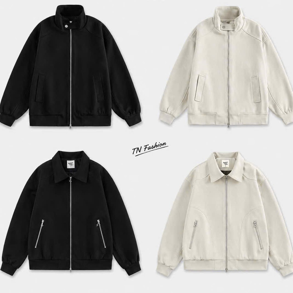 Áo khoác  da lộn  form rộng unisex, áo khoác da lộn 2 lớp nam nữ cao clôn