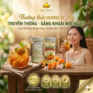 [HACCP] Quả Mơ Ngâm Đường, Nước Cốt Siro Mơ Má Đào Nguyên Chất [Hũ 1kg - Chai 1L]