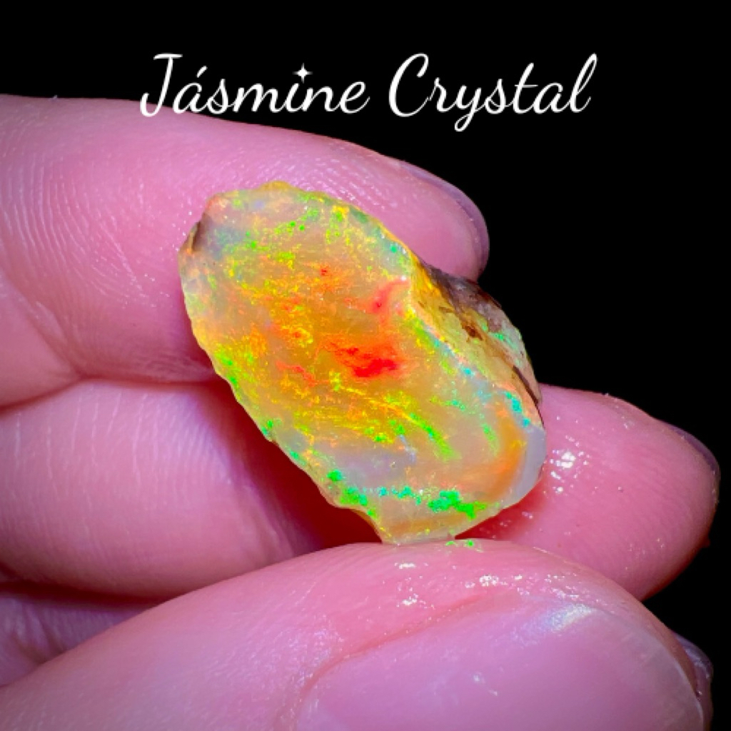 [9.5 carat] Đá OPAL Thô Jásmine Crystal Sưu Tầm Lửa Mạnh Cầu Vồng (1 viên như hình)
