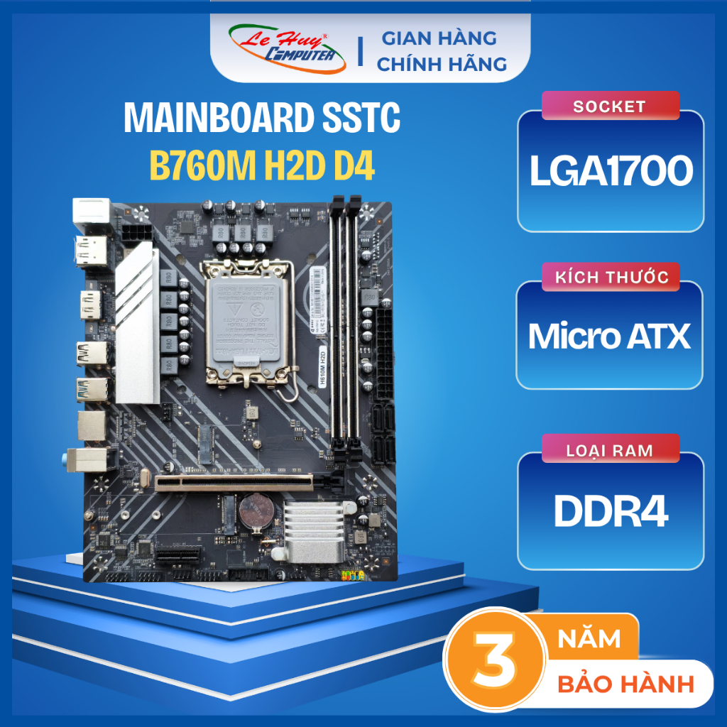 Mainboard SSTC B760M H2D D4 (B760M-H2D-HS-Y1) - Hàng Chính Hãng