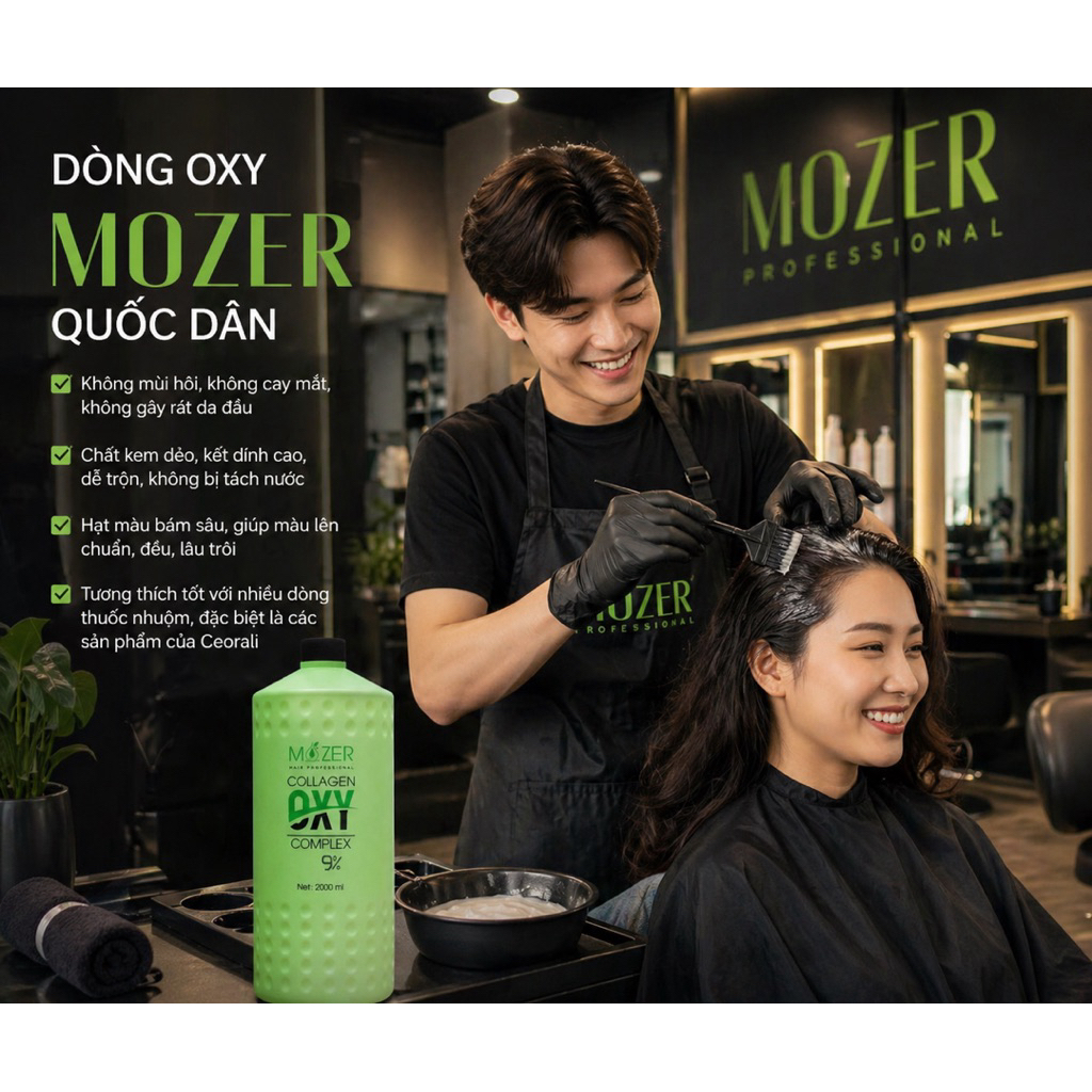 Oxy Collagen Mozer Hương Bạc Hà Mát Lạnh 2000ml