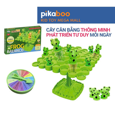 Cây cân bằng ếch đồ chơi tương tác Pikaboo, đồ chơi xếp hình cây thăng bằng
