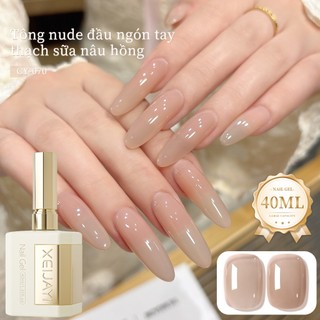 XEIJAYI 40ml - Sơn móng tay dạng gel màu hồng nâu nhạt, thời trang và đa năng, phù hợp sử dụng hàng ngày.