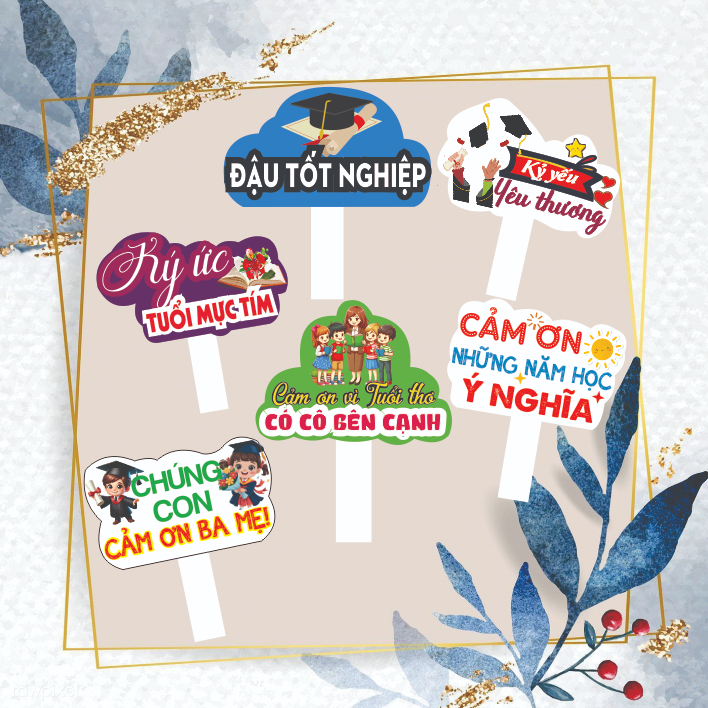 [HASHTAG TỐT NGHIỆP] Hashtag, Bảng cầm tay trang trí, check in lễ tốt nghiệp, trường lớp, kỷ yếu, tổ