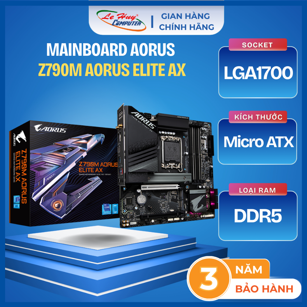 MAINBOARD Z790M AORUS ELITE AX DDR5 - Hàng Chính Hãng