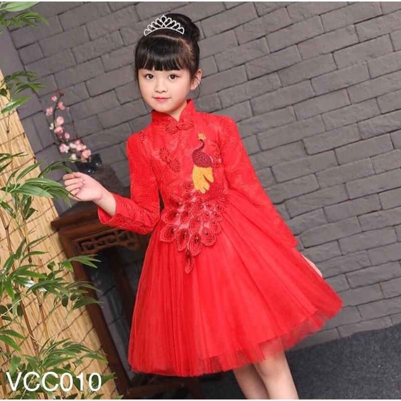 Váy công đỏ thời trang trẻ em BEESHOP VCC010