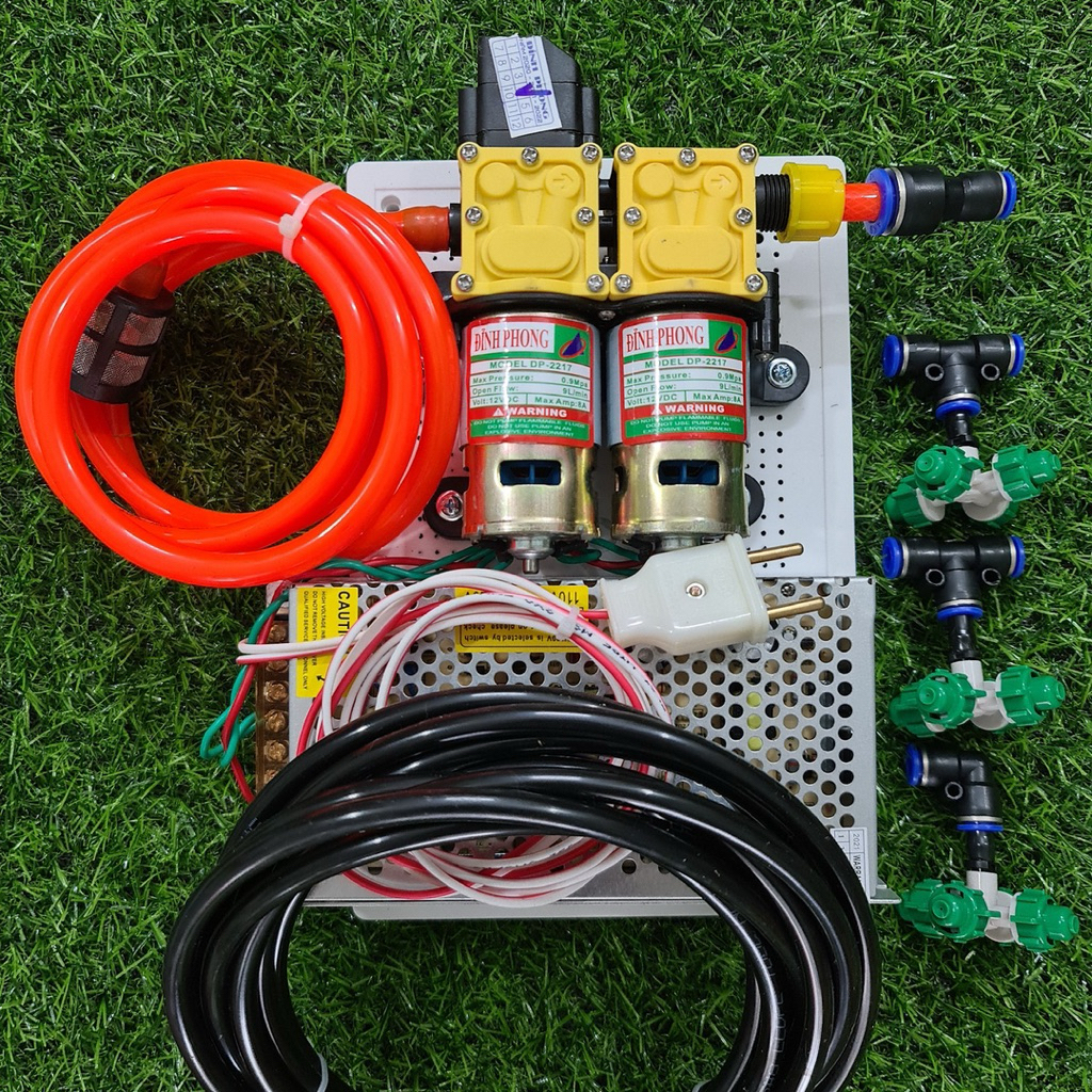 Compo máy tưới lan phun sương dùng bơm đôi