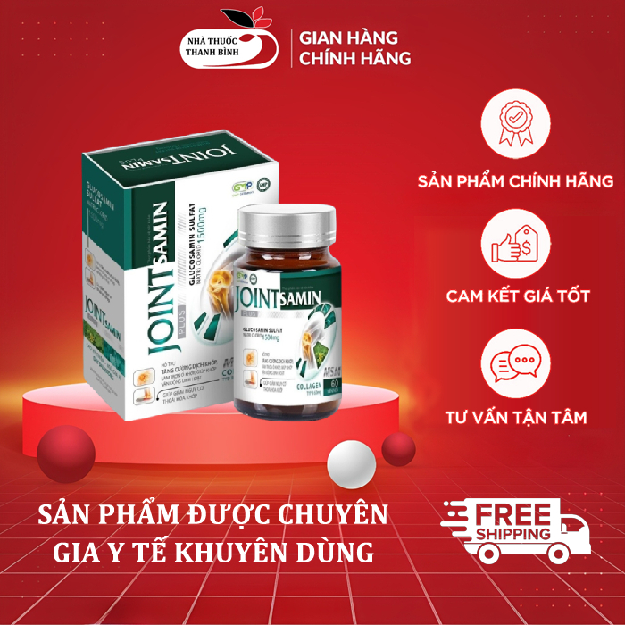 Viên khớp Joint Samin Plus (hộp 60 viên) bổ khớp hỗ trợ giảm nguy cơ thoái hóa khớp
