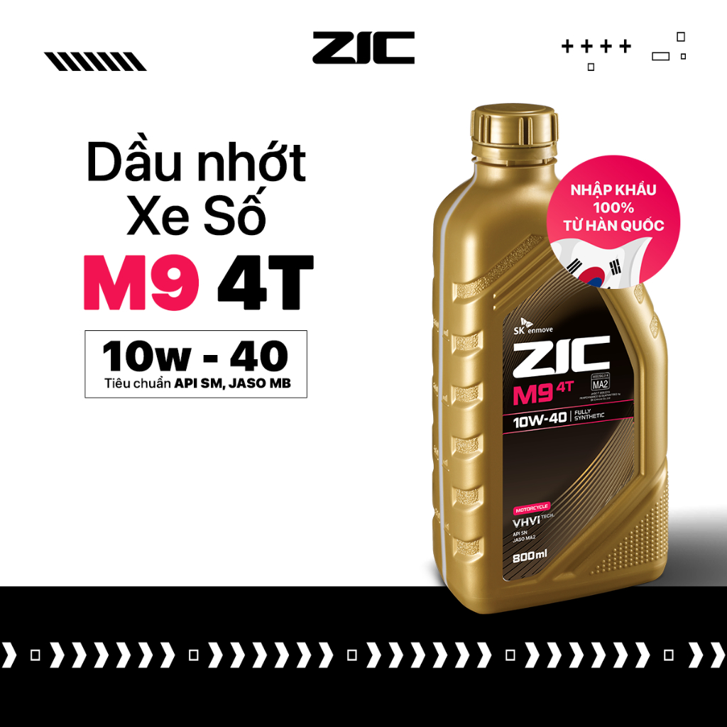 Dầu Nhớt Xe Côn Tay PKL SK ZIC M9 4T 10W40 Dung Tích 1.0L Dầu Nhớt Tổng Hợp Toàn Phần Hàn Quốc Chính